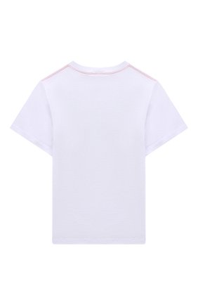 Детская хлопковая футболка STELLA MCCARTNEY белого цвета по цене 6710 руб., арт. 8Q8MH1 | Фото 2 Детская хлопковая футболка STELLA MCCARTNEY белого цвета, арт. 8Q8MH1 | Фото 2 (Рукава: Короткие; Материал внешний: Хлопок; Мальчики Кросс-КТ: Футболка-одежда)