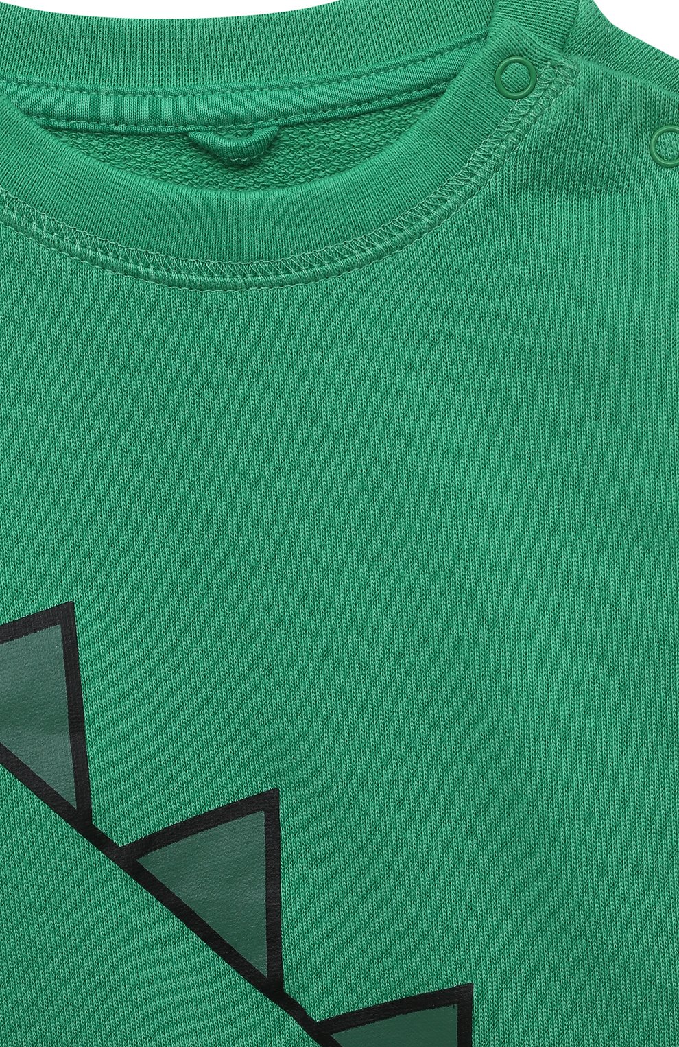 Детский хлопковый свитшот STELLA MCCARTNEY зеленого цвета, арт. 8Q4TB0 | Фото 3 (Кросс-КТ НВ: Свитшоты)