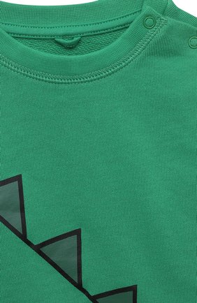 Детский хлопковый свитшот STELLA MCCARTNEY зеленого цвета, арт. 8Q4TB0 | Фото 3 (Кросс-КТ НВ: Свитшоты)