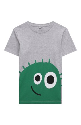 Детская хлопковая футболка STELLA MCCARTNEY серого цвета по цене 5970 руб., арт. 8Q8ME1 | Фото 1 Детская хлопковая футболка STELLA MCCARTNEY серого цвета, арт. 8Q8ME1 | Фото 1 (Материал внешний: Хлопок; Рукава: Короткие)