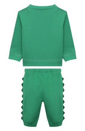 Детский комплект из свитшота и брюк STELLA MCCARTNEY зеленого цвета по цене 13400 руб., арт. 8Q3TE0 | Фото 2 Детский комплект из свитшота и брюк STELLA MCCARTNEY зеленого цвета, арт. 8Q3TE0 | Фото 2 (Кросс-КТ НВ: Костюм)