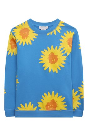 Детская комплект из свитшота и шорт STELLA MCCARTNEY голубого цвета по цене 16100 руб., арт. 8Q3AE0 | Фото 2 Детская комплект из свитшота и шорт STELLA MCCARTNEY голубого цвета, арт. 8Q3AE0 | Фото 2 (Рукава: Длинные; Материал внешний: Хлопок; Ростовка одежда: 9 лет | 134 см, 12 лет | 152 см, 13 - 15 лет | 158 см, 16 лет | 164 см, 18 мес | 86 см, 24 мес | 92 см, 36 мес | 98 см, 4 года | 104 см, 5 лет | 110 см, 7 лет | 122 см)