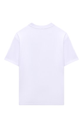 Детская хлопковая футболка STELLA MCCARTNEY белого цвета, арт. 8Q8NW1 | Фото 2 (Материал внешний: Хлопок; Рукава: Короткие; Мальчики Кросс-КТ: Футболка-одежда)