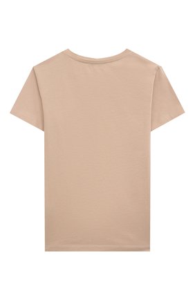 Детская хлопковая футболка BALMAIN бежевого цвета, арт. 6Q8781 | Фото 2 (Рукава: Короткие; Материал внешний: Хлопок; Мальчики Кросс-КТ: Футболка-одежда)