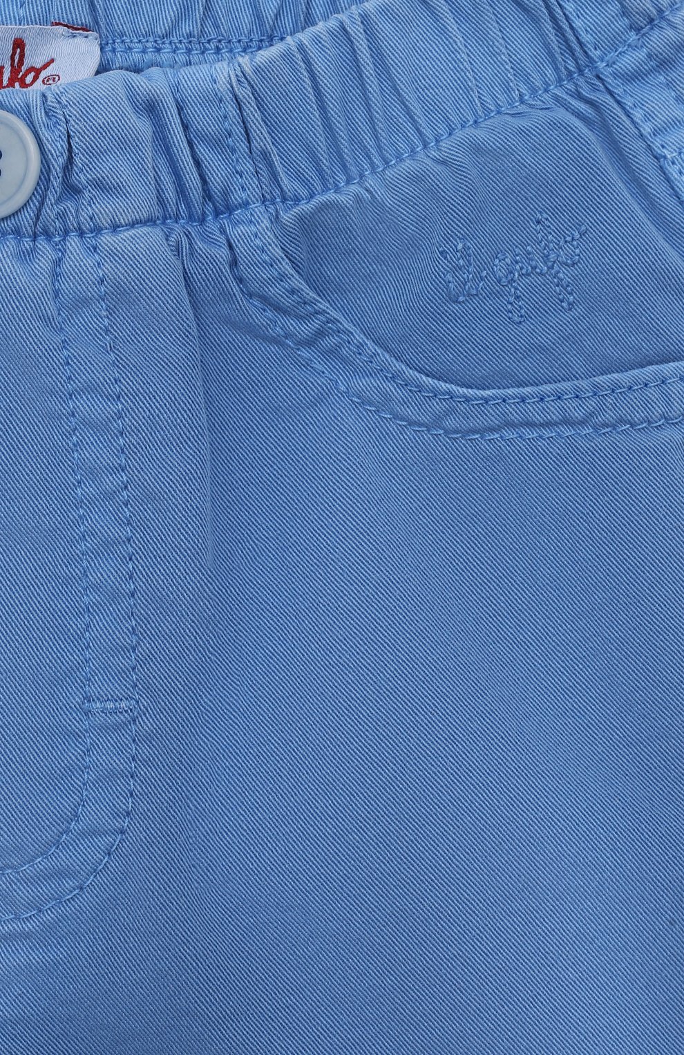 Детские хлопковые шорты IL GUFO голубого цвета, арт. P22PB044C6034/12M-18M | Фото 3 (Случай: Повседневный)