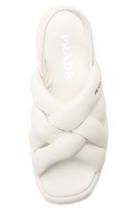 Женские кожаные сандалии PRADA белого цвета, арт. 1XZ747-038-F0009-035 | Фото 6 (Подошва: Платформа; Материал внешний: Кожа)