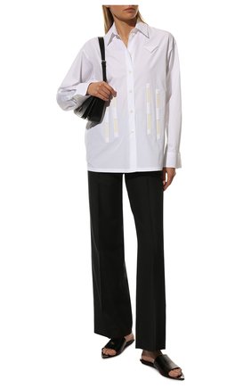 Женские кожаные шлепанцы PRADA черного цвета, арт. 1XX634-055-F0002-005 | Фото 2 (Материал внешний: Кожа; Подошва: Плоская)