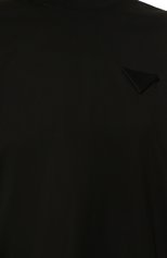 Женская хлопковая футболка PRADA черного цвета, арт. 3593A-ILK-F0002-221 | Фото 5 (Принт: Без принта; Рукава: Короткие; Длина (для топов): Стандартные; Материал внешний: Хлопок; Женское Кросс-КТ: Футболка-одежда; Стили: Кэжуэл)