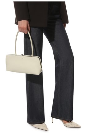 Женская сумка goji JIL SANDER кремвого цвета по цене 0 руб., арт. JSPU856460-WUB69178N | Фото 2 Женская сумка goji JIL SANDER кремвого цвета, арт. JSPU856460-WUB69178N | Фото 2 (Сумки-технические: Сумки top-handle; Размер: medium; Материал: Натуральная кожа)