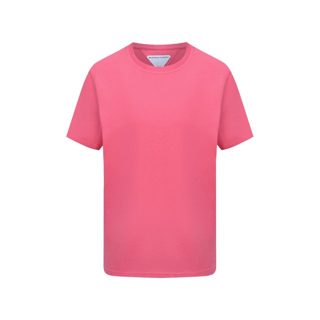 Хлопковая футболка Bottega Veneta розового цвета