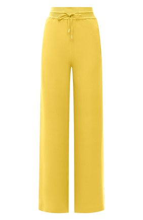 Женские шелковые брюки LORO PIANA желтого цвета, арт. FAI9859 | Фото 1 (Материал внешний: Шелк; Длина (брюки, джинсы): Стандартные; Женское Кросс-КТ: Брюки-одежда; Стили: Спорт-шик; Силуэт Ж (брюки и джинсы): Широкие)
