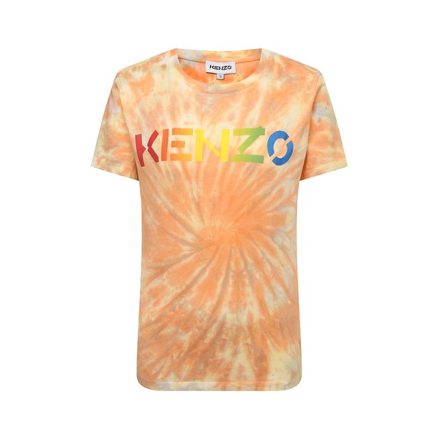 Хлопковая футболка Kenzo Бежевый FC52TS8544SA 5624000