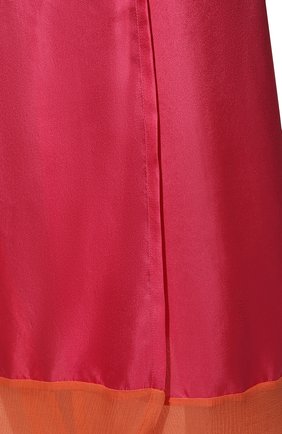 Женская двусторонняя юбка DRIES VAN NOTEN розового цвета, арт. 221-010877-4276 | Фото 7 (Материал внешний: Шелк; Женское Кросс-КТ: Юбка-одежда; Длина Ж (юбки, платья, шорты): Миди; Стили: Романтичный; Материал подклада: Шелк)