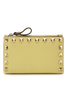 Женский кожаный футляр для кредитных карт rockstud VALENTINO желтого цвета по цене 42400 руб., арт. XW0P0605/VSH | Фото 1 Женский кожаный футляр для кредитных карт rockstud VALENTINO желтого цвета, арт. XW0P0605/VSH | Фото 1 (Материал: Натуральная кожа)