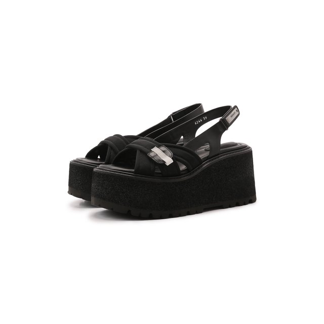 Комбинированные сандалии Premiata M6244/EGITT0/BUTTERFLY, цвет чёрный, размер 36 M6244/EGITT0/BUTTERFLY - фото 1
