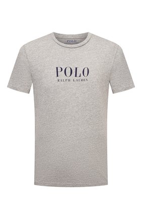 Мужская хлопковая футболка POLO RALPH LAUREN серого цвета, арт. 714862615 | Фото 1 (Материал внешний: Хлопок; Длина (для топов): Стандартные; Рукава: Короткие; Кросс-КТ: домашняя одежда)