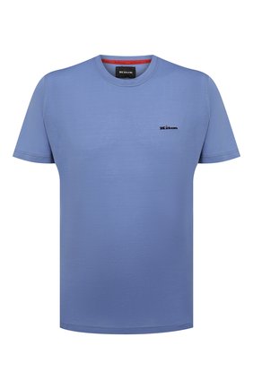 Мужская хлопковая футболка KITON голубого цвета по цене 61850 руб., арт. UK1274 | Фото 1 Мужская хлопковая футболка KITON голубого цвета, арт. UK1274 | Фото 1 (Рукава: Короткие; Длина (для топов): Стандартные; Материал внешний: Хлопок; Принт: Без принта; Стили: Кэжуэл)