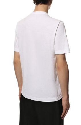 Мужская хлопковая футболка SVEVO белого цвета, арт. 46321SE22/MP46 | Фото 4 (Принт: Без принта; Рукава: Короткие; Длина (для топов): Стандартные; Материал внешний: Хлопок; Стили: Кэжуэл)