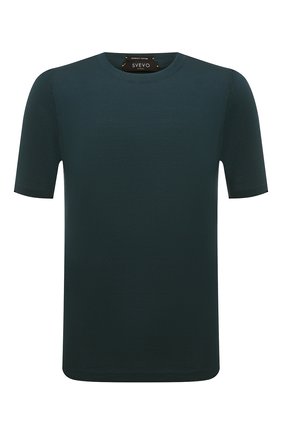 Мужская хлопковая футболка SVEVO темно-зеленого цвета, арт. 46321SE22/MP46 | Фото 1 (Длина (для топов): Стандартные; Материал внешний: Хлопок; Рукава: Короткие; Принт: Без принта; Стили: Кэжуэл)