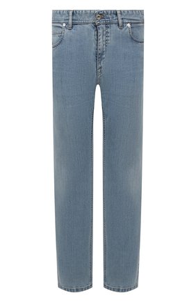 Мужские джинсы BRIONI голубого цвета, арт. SPEC0L/P1D09/CHAM0NIX | Фото 1 (Материал внешний: Хлопок, Деним; Длина (брюки, джинсы): Стандартные; Кросс-КТ: Деним; Силуэт М (брюки): Прямые; Стили: Кэжуэл)