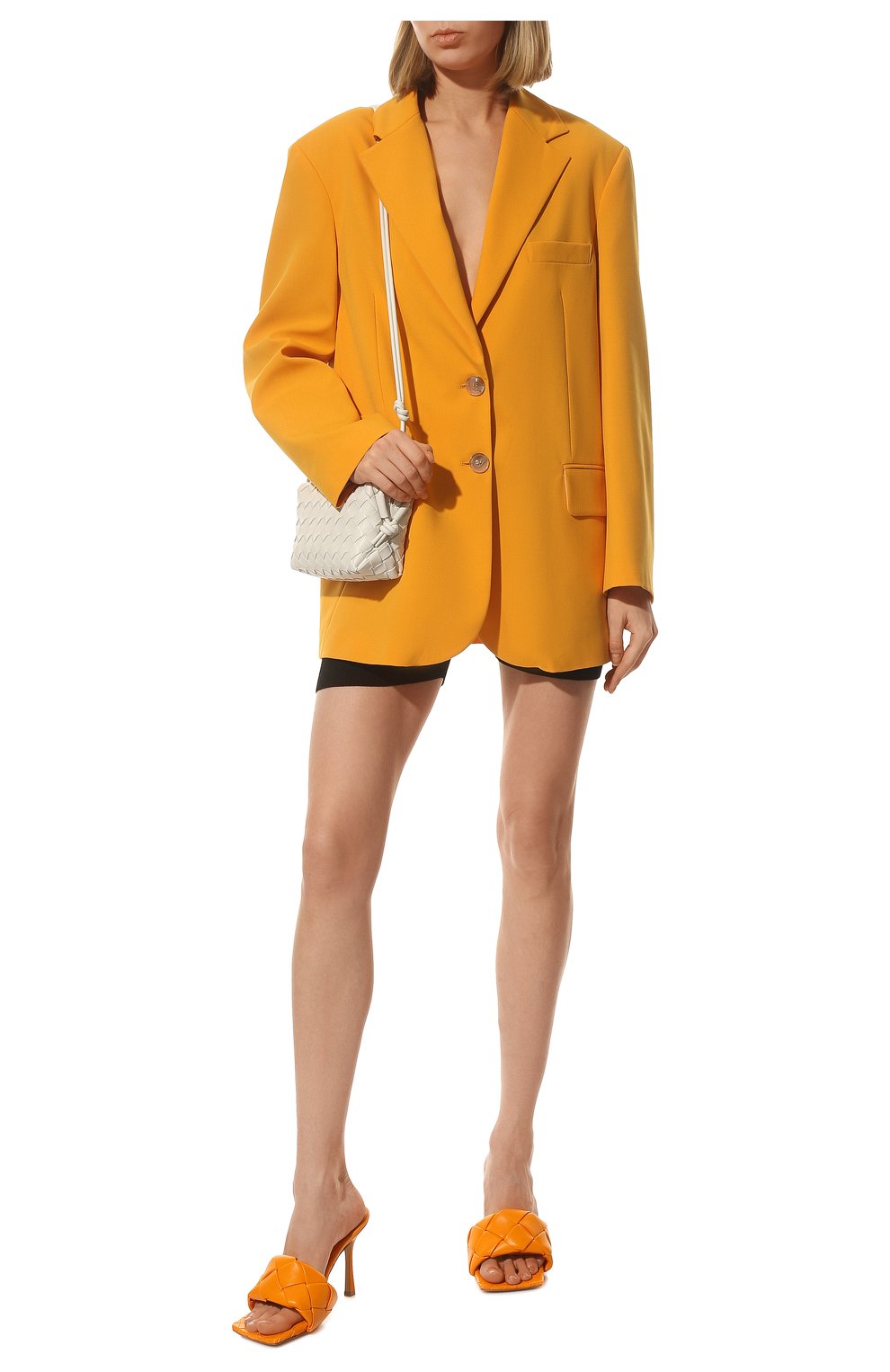Женские кожаные мюли lido BOTTEGA VENETA оранжевого цвета, арт. 608854/VBSS0 | Фото 2 (Каблук высота: Высокий; Материал внутренний: Натуральная кожа; Каблук тип: Шпилька; Подошва: Плоская)