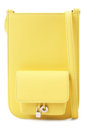 Кожаный чехол для iphone LORO PIANA желтого цвета, арт. FAM1331 | Фото 6 (Материал: Натуральная кожа)