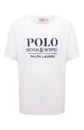 Мужская хлопковая футболка POLO RALPH LAUREN белого цвета по цене 9955 руб., арт. 711858273/PRL BS | Фото 1 Мужская хлопковая футболка POLO RALPH LAUREN белого цвета, арт. 711858273/PRL BS | Фото 1 (Длина (для топов): Удлиненные; Рукава: Короткие; Материал внешний: Хлопок; Принт: С принтом; Стили: Кэжуэл; Big sizes: Big Sizes)