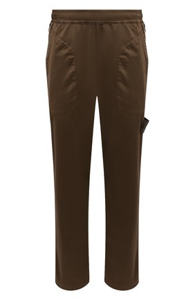 Мужские брюки STONE ISLAND хаки цвета, арт. 7615312F2 | Фото 1 (Материал внешний: Лиоцелл, Растительное волокно, Хлопок; Длина (брюки, джинсы): Стандартные; Случай: Повседневный; Стили: Милитари)