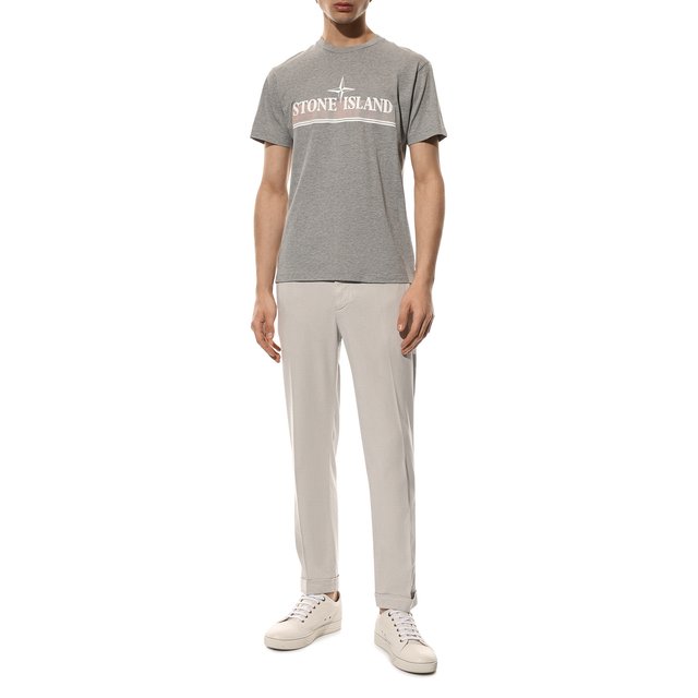 фото Хлопковая футболка stone island