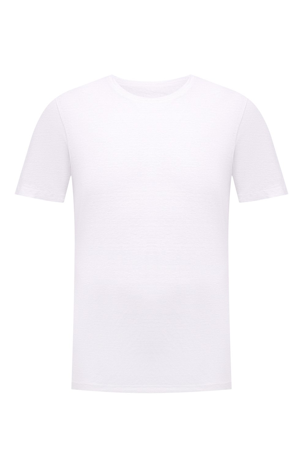 Мужская льняная футболка 120% LINO белого цвета, арт. V0M7186/E908/S00 | Фото 1 (Принт: Без принта; Рукава: Короткие; Длина (для топов): Стандартные; Материал внешний: Лен; Стили: Кэжуэл)