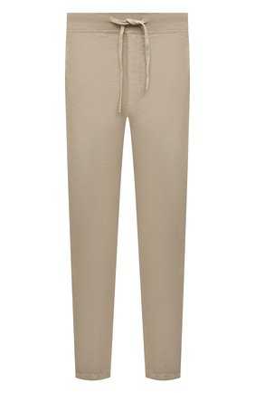 Мужские льняные брюки 120% LINO бежевого цвета, арт. V0M2131/0253/000 | Фото 1 (Материал внешний: Лен; Длина (брюки, джинсы): Стандартные; Случай: Повседневный; Стили: Кэжуэл)