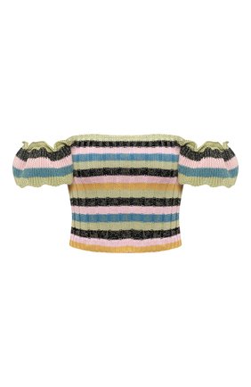 Женский топ из хлопка и вискозы REDVALENTINO разноцветного цвета по цене 36050 руб., арт. XR0KM00Y/6GD | Фото 1 Женский топ из хлопка и вискозы REDVALENTINO разноцветного цвета, арт. XR0KM00Y/6GD | Фото 1 (Рукава: Короткие; Материал внешний: Хлопок; Длина (для топов): Укороченные; Стили: Романтичный)