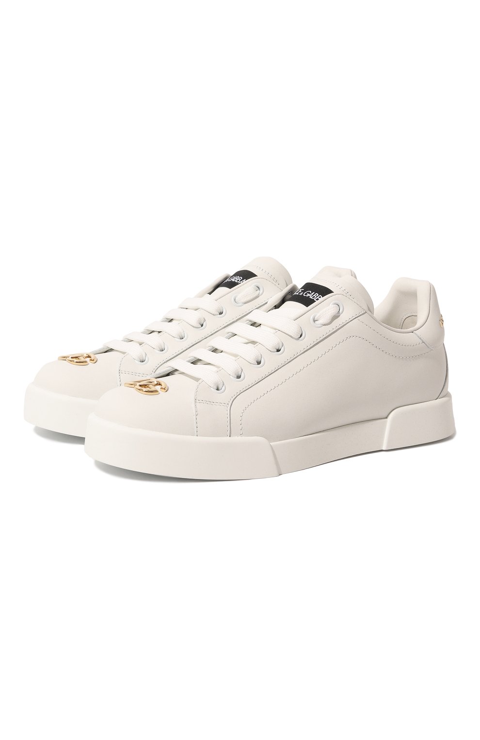 Женские белые кожаные кеды portofino DOLCE & GABBANA — купить в ...