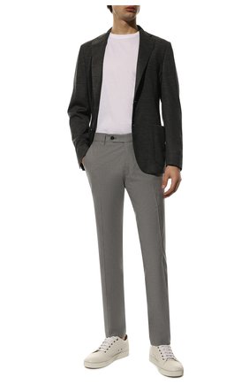 Мужской шерстяной пиджак CORNELIANI темно-серого цвета по цене 103500 руб., арт. 89X523-2116851/90 | Фото 2 Мужской шерстяной пиджак CORNELIANI темно-серого цвета, арт. 89X523-2116851/90 | Фото 2 (Рукава: Длинные; Длина (для топов): Стандартные; Материал внешний: Шерсть; Материал подклада: Вискоза; 1-2-бортные: Однобортные; Случай: Повседневный; Стили: Кэжуэл; Пиджаки М: Приталенный)