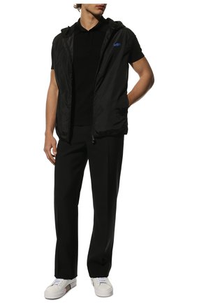 Мужской комбинированный жилет KNT черного цвета, арт. UGKN013X0707A | Фото 2 (Длина (верхняя одежда): Короткие; Кросс-КТ: Куртка; Стили: Кэжуэл)