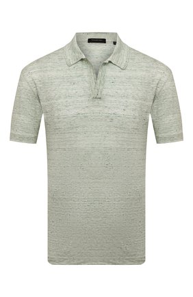 Мужское льняное поло ERMENEGILDO ZEGNA светло-зеленого цвета по цене 47650 руб., арт. UZ353/720 | Фото 1 Мужское льняное поло ERMENEGILDO ZEGNA светло-зеленого цвета, арт. UZ353/720 | Фото 1 (Рукава: Короткие; Материал внешний: Лен; Длина (для топов): Стандартные; Кросс-КТ: Трикотаж; Застежка: Открытый ворот; Стили: Кэжуэл)
