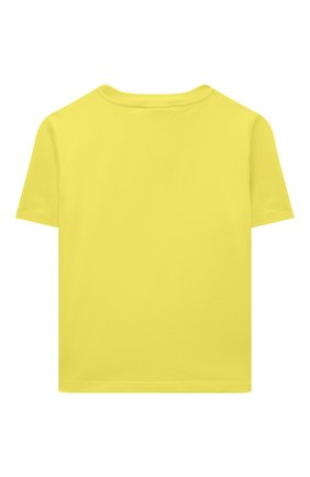 Детская хлопковая футболка FENDI желтого цвета, арт. JUI040/7AJ/3A-6A | Фото 2 (Материал внешний: Хлопок; Рукава: Короткие; Девочки Кросс-КТ: футболка-одежда; Ростовка одежда: 4 года | 104 см, 5 лет | 110 см, 6 лет | 116 см)