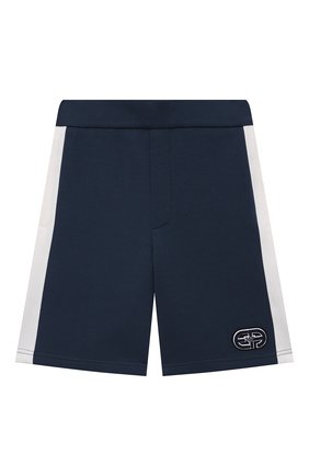 Детские хлопковые шорты EMPORIO ARMANI синего цвета по цене 16600 руб., арт. 3L4SJ8/1JHSZ | Фото 1 Детские хлопковые шорты EMPORIO ARMANI синего цвета, арт. 3L4SJ8/1JHSZ | Фото 1 (Материал внешний: Хлопок; Случай: Повседневный)