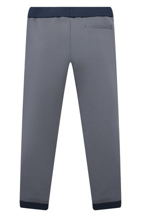Детские хлопковые джоггеры EMPORIO ARMANI синего цвета по цене 19950 руб., арт. 3L4PFW/1JHSZ | Фото 2 Детские хлопковые джоггеры EMPORIO ARMANI синего цвета, арт. 3L4PFW/1JHSZ | Фото 2 (Материал внешний: Хлопок; Мальчики Кросс-КТ: Джоггеры-одежда; Ростовка одежда: 10 - 11 лет | 140 - 146см, 13 - 15 лет | 158 см, 16 лет | 164 см, 4 года | 104 см, 5 лет | 110 см, 6 лет | 116 см, 7 лет | 122 см, 8 лет | 128 см)