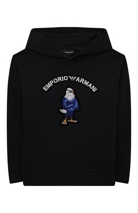 Детский хлопковое худи EMPORIO ARMANI темно-синего цвета по цене 22750 руб., арт. 3L4MFL/1JWPZ | Фото 1 Детский хлопковое худи EMPORIO ARMANI темно-синего цвета, арт. 3L4MFL/1JWPZ | Фото 1 (Материал внешний: Хлопок; Рукава: Длинные; Мальчики Кросс-КТ: Худи-одежда)