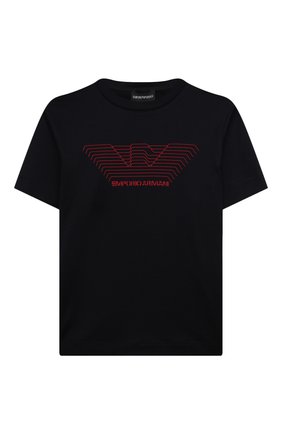 Детская комплект из двух футболок EMPORIO ARMANI синего цвета по цене 17050 руб., арт. 3L4DJ2/1JUVZ | Фото 2 Детская комплект из двух футболок EMPORIO ARMANI синего цвета, арт. 3L4DJ2/1JUVZ | Фото 2 (Материал внешний: Лиоцелл, Хлопок, Растительное волокно; Рукава: Короткие)