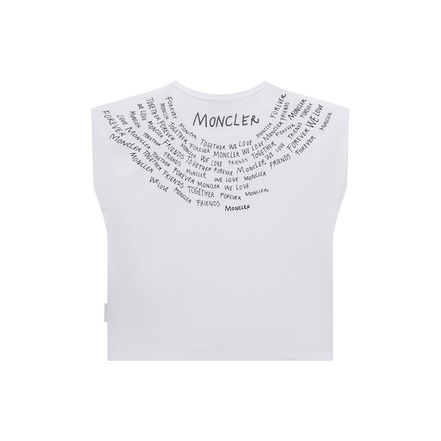 Хлопковая футболка Moncler H1-954-8C000-08-83907/8-10A Фото 2