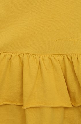 Детская хлопковая футболка IL GUFO желтого цвета, арт. P22TS359M7063/2A-4A | Фото 3 (Девочки Кросс-КТ: футболка-одежда; Рукава: Короткие; Материал внешний: Хлопок; Ростовка одежда: 18 мес | 86 см, 2 года | 92 см, 3 года | 98 см)