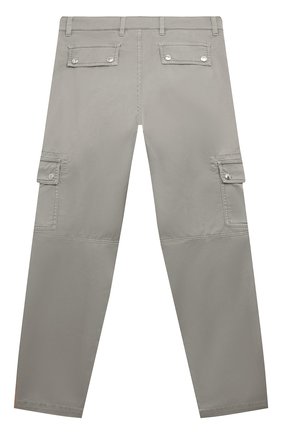 Детские хлопковые брюки BRUNELLO CUCINELLI хаки цвета, арт. B289LP102C | Фото 2 (Материал внешний: Хлопок; Случай: Повседневный; Ростовка одежда: 12 лет | 152 см)