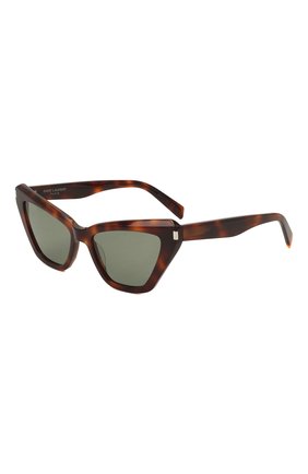 Женские солнцезащитные очки SAINT LAURENT коричневого цвета, арт. SL 466 002 | Фото 1 (Тип очков: С/з; Оптика Гендер: оптика-женское; Очки форма: Cat-eye)