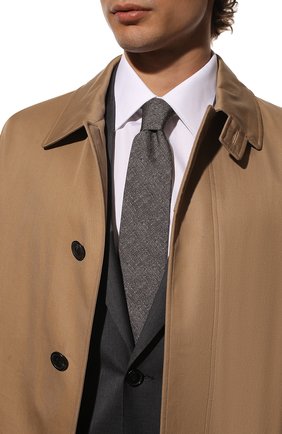 Мужской шелковый галстук CORNELIANI коричневого цвета, арт. 89U306-2120328/00 | Фото 2 (Материал: Текстиль, Шелк; Принт: Без принта)