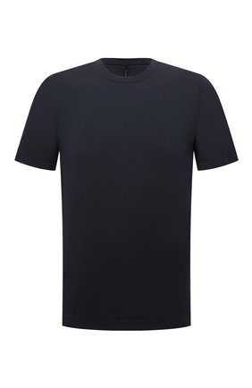 Мужская хлопковая футболка TRANSIT темно-синего цвета, арт. CFUTRQ1362 | Фото 1 (Материал внешний: Хлопок; Рукава: Короткие; Длина (для топов): Стандартные; Принт: Без принта; Стили: Минимализм)