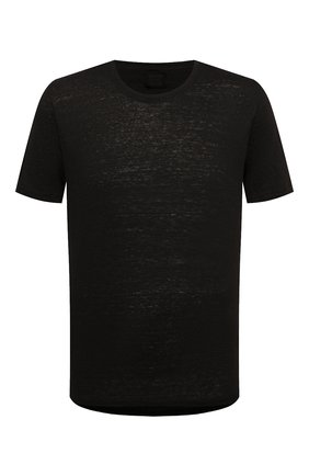Мужская льняная футболка 120% LINO черного цвета, арт. V0M7186/E908/S00 | Фото 1 (Материал внешний: Лен; Рукава: Короткие; Длина (для топов): Стандартные; Принт: Без принта; Стили: Кэжуэл)
