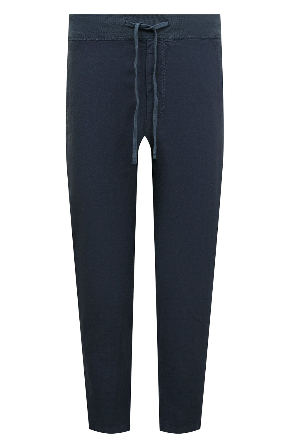 Мужские льняные брюки 120% LINO темно-синего цвета, арт. V0M2131/0253/000 | Фото 1 (Длина (брюки, джинсы): Стандартные; Случай: Повседневный; Материал внешний: Лен; Стили: Кэжуэл)