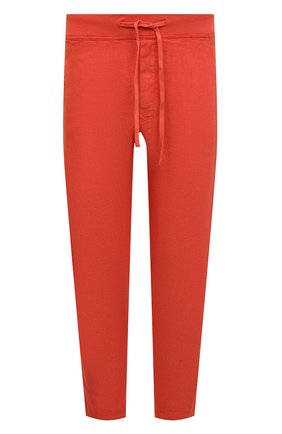 Мужские льняные брюки 120% LINO красного цвета, арт. V0M2131/0253/000 | Фото 1 (Материал внешний: Лен; Длина (брюки, джинсы): Стандартные; Случай: Повседневный; Стили: Кэжуэл)